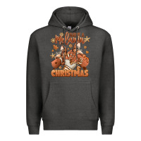 Charcoal Heather Have a melanin Christmas black girl sneakers Premium Hoodie - RanaPortraitStore
