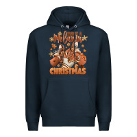 Navy Have a melanin Christmas black girl sneakers Premium Hoodie - RanaPortraitStore