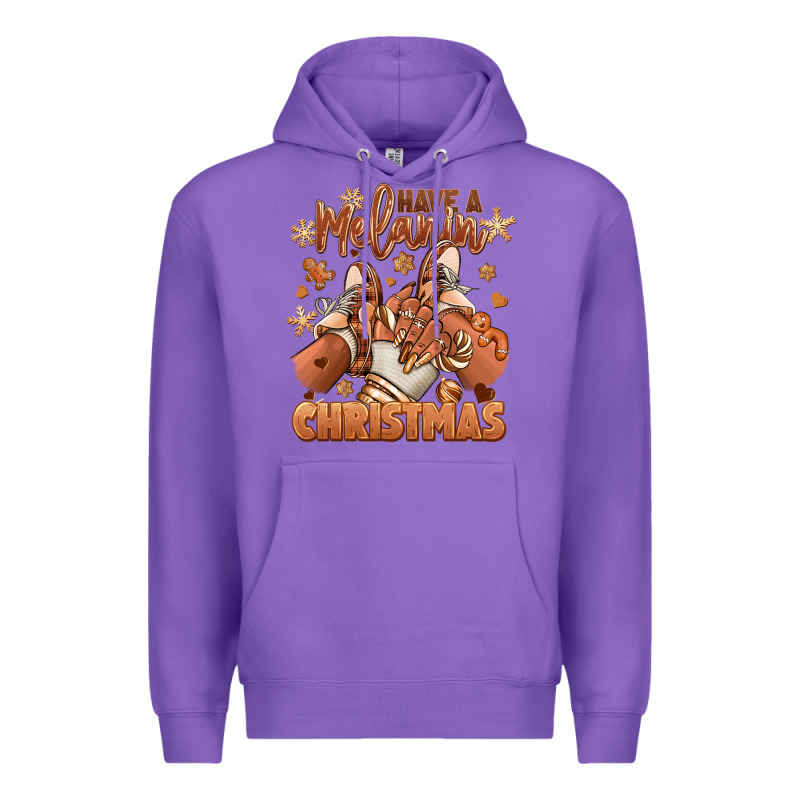Have A Melanin Christmas Black Girl Sneakers Premium Hoodie by RanaPortraitStore | Teevron