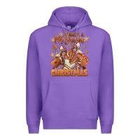 Purple Have a melanin Christmas black girl sneakers Premium Hoodie - RanaPortraitStore