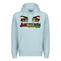 Blue Mist Juneteenth eyes Premium Hoodie - RanaPortraitStore