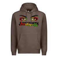 Coffee Juneteenth eyes Premium Hoodie - RanaPortraitStore