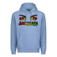 Colony Blue Juneteenth eyes Premium Hoodie - RanaPortraitStore