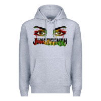 Heather Grey Juneteenth eyes Premium Hoodie - RanaPortraitStore