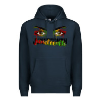 Navy Juneteenth eyes Premium Hoodie - RanaPortraitStore