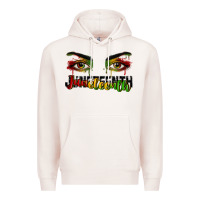 Pale Pink Juneteenth eyes Premium Hoodie - RanaPortraitStore