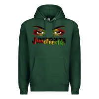 Sports Green Juneteenth eyes Premium Hoodie - RanaPortraitStore