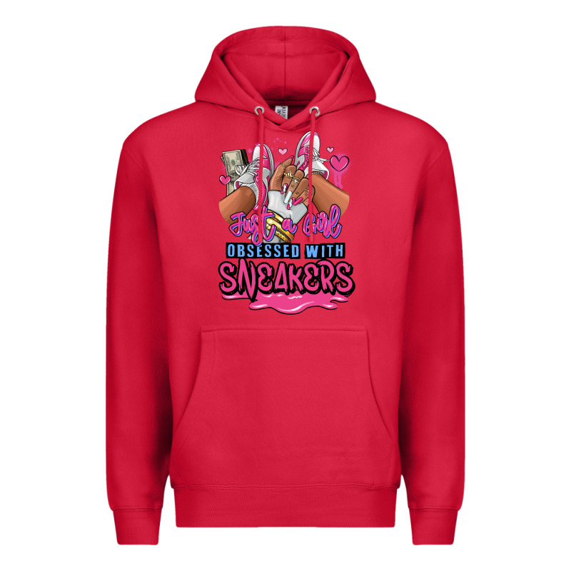 Just A Girl Obsessed With Sneakers Premium Hoodie by RanaPortraitStore | Teevron