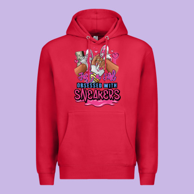 Just A Girl Obsessed With Sneakers Premium Hoodie Designed By Ranaportraitstore