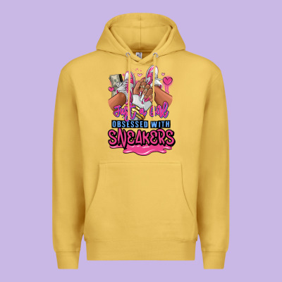 Just A Girl Obsessed With Sneakers Premium Hoodie Designed By Ranaportraitstore
