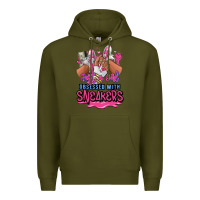 Army Green Just a girl obsessed with sneakers Premium Hoodie - RanaPortraitStore