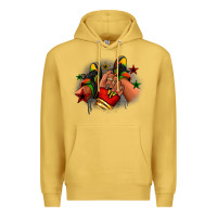 Antique Gold Juneteenth black girl sneakers Premium Hoodie - RanaPortraitStore