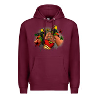 Burgundy Juneteenth black girl sneakers Premium Hoodie - RanaPortraitStore