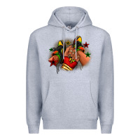 Heather Grey Juneteenth black girl sneakers Premium Hoodie - RanaPortraitStore