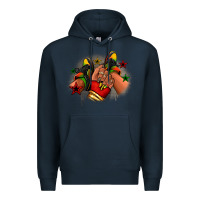 Navy Juneteenth black girl sneakers Premium Hoodie - RanaPortraitStore