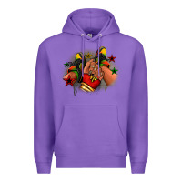 Purple Juneteenth black girl sneakers Premium Hoodie - RanaPortraitStore