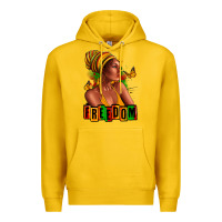 Lemon Juneteenth freedom afro woman Premium Hoodie - RanaPortraitStore