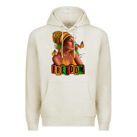 Oatmeal Heather Juneteenth freedom afro woman Premium Hoodie - RanaPortraitStore