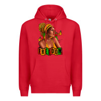 Red Juneteenth freedom afro woman Premium Hoodie - RanaPortraitStore