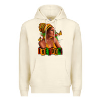 Sandshell Juneteenth freedom afro woman Premium Hoodie - RanaPortraitStore