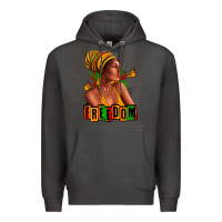 Smoke Juneteenth freedom afro woman Premium Hoodie - RanaPortraitStore