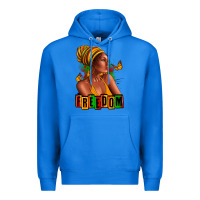 True Royal Juneteenth freedom afro woman Premium Hoodie - RanaPortraitStore