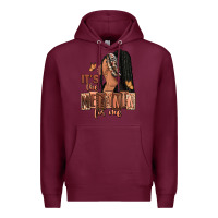 Burgundy It's the melanin for me Premium Hoodie - RanaPortraitStore
