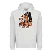 Dove Grey It's the melanin for me Premium Hoodie - RanaPortraitStore