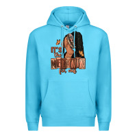 Ocean Blue It's the melanin for me Premium Hoodie - RanaPortraitStore