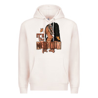 Pale Pink It's the melanin for me Premium Hoodie - RanaPortraitStore