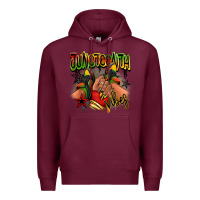 Burgundy Juneteenth vibes black girl sneakers Premium Hoodie - RanaPortraitStore
