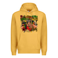 Mustard Juneteenth vibes black girl sneakers Premium Hoodie - RanaPortraitStore