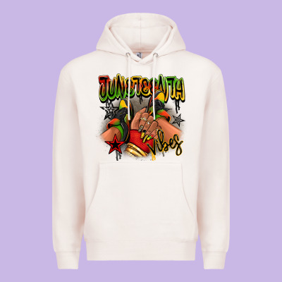 Juneteenth Vibes Black Girl Sneakers Premium Hoodie Designed By Ranaportraitstore