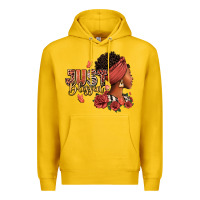 Lemon Just blessed afro woman with roses Premium Hoodie - RanaPortraitStore