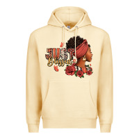 Pina Colada Just blessed afro woman with roses Premium Hoodie - RanaPortraitStore