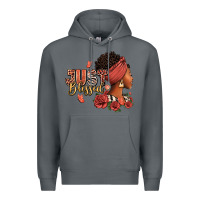 Rock Just blessed afro woman with roses Premium Hoodie - RanaPortraitStore