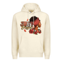 Just Blessed Afro Woman With Roses Premium Hoodie | Teevron