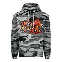 Slate Camo Just blessed afro woman with roses Premium Hoodie - RanaPortraitStore
