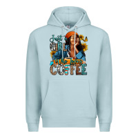 Blue Mist Just a girl who loves coffee Premium Hoodie - RanaPortraitStore
