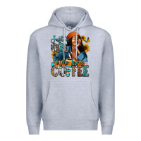 Heather Grey Just a girl who loves coffee Premium Hoodie - RanaPortraitStore