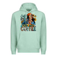 Seafoam Just a girl who loves coffee Premium Hoodie - RanaPortraitStore