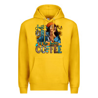 Lemon Just a girl who loves coffee Premium Hoodie - RanaPortraitStore