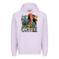 Lilac Just a girl who loves coffee Premium Hoodie - RanaPortraitStore
