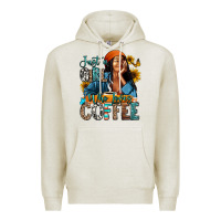 Oatmeal Heather Just a girl who loves coffee Premium Hoodie - RanaPortraitStore