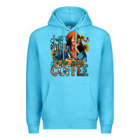 Ocean Blue Just a girl who loves coffee Premium Hoodie - RanaPortraitStore