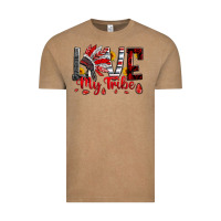 Vintage Coffee red black grey white love my tribe indian headdres Vintage Tee - Artiststas