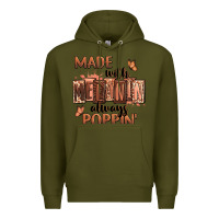 Army Green Made with melanin always poppin' Premium Hoodie - RanaPortraitStore