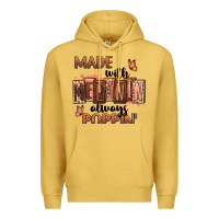Antique Gold Made with melanin always poppin' Premium Hoodie - RanaPortraitStore