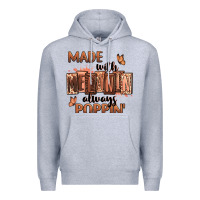 Heather Grey Made with melanin always poppin' Premium Hoodie - RanaPortraitStore