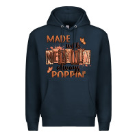 Navy Made with melanin always poppin' Premium Hoodie - RanaPortraitStore